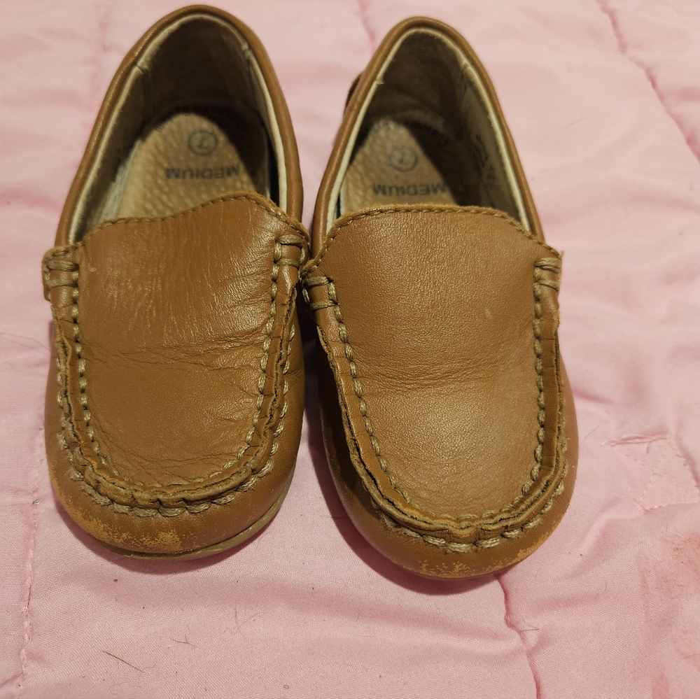 Footmate Brooklyn 9205 Chestnut Toddler Boy Slip On Dress Shoes. Size 7m